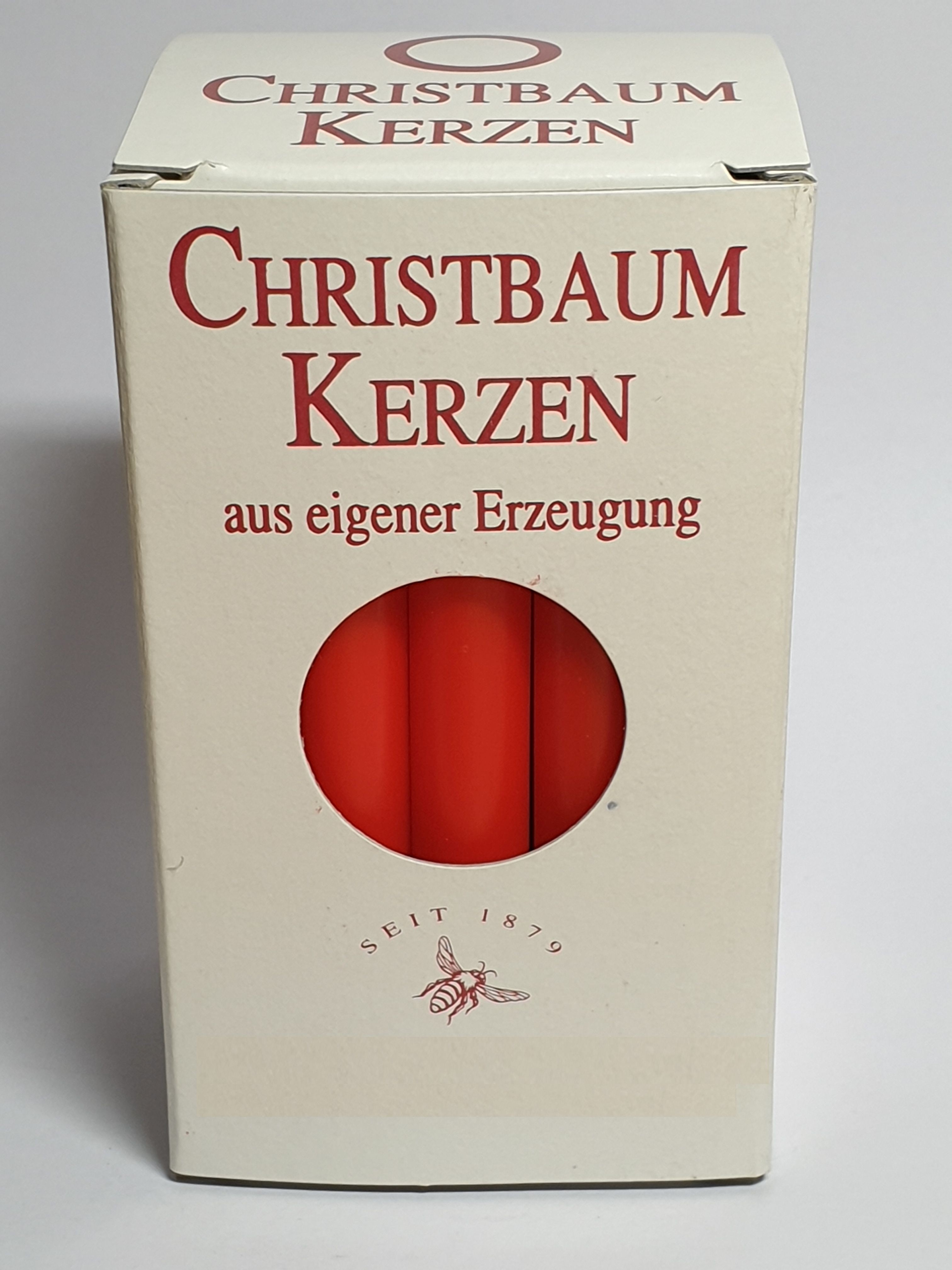 Baumkerzen 100/12 mm rubin