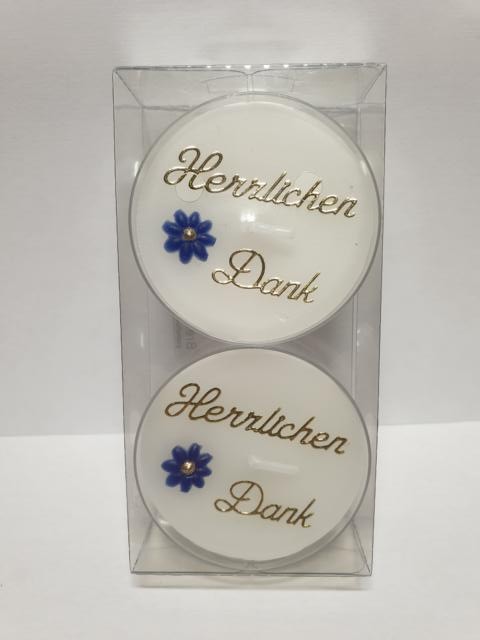 2 Maxilichte "Herzlichen Dank"