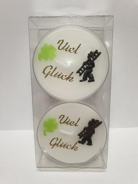 2 Maxilichte "Viel Glück"