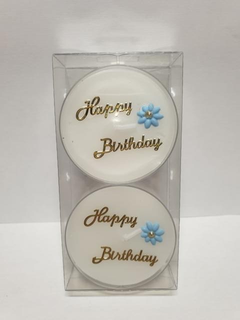 2 Maxilichte "Happy Birthday"