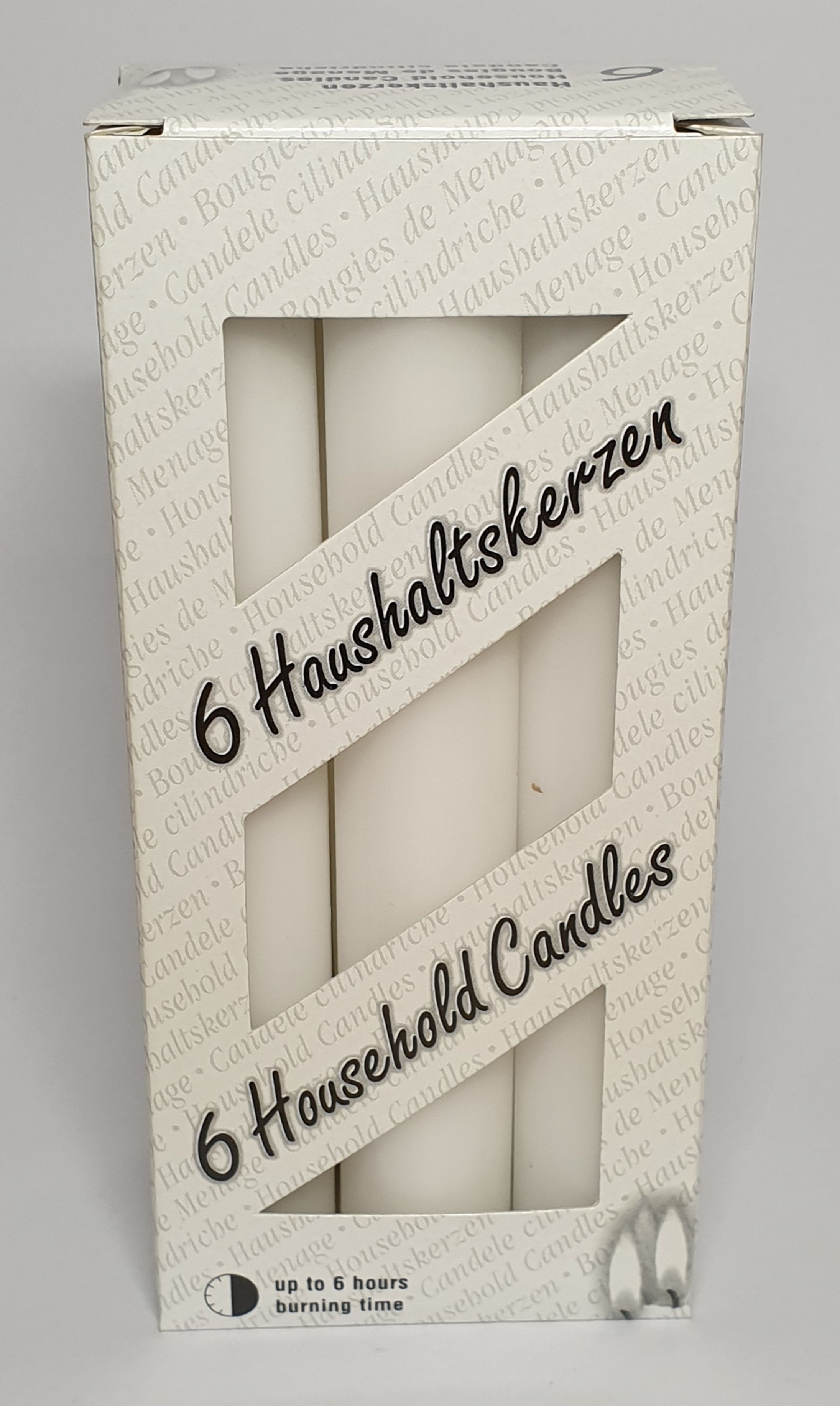 6 Haushaltskerzen 135/21 mm