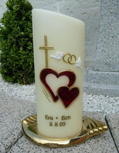 Hochzeitskerze Oval Maxi